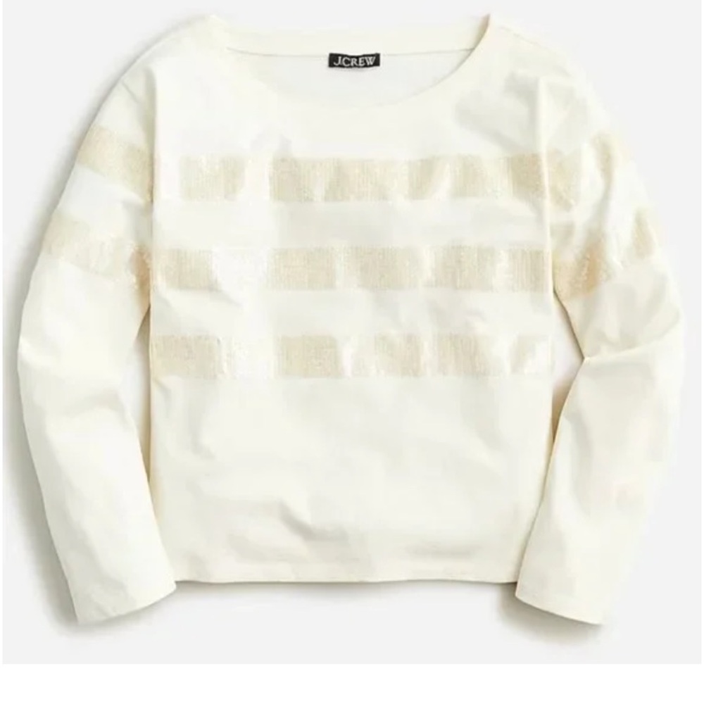 J crew Sequin Boatneck Top